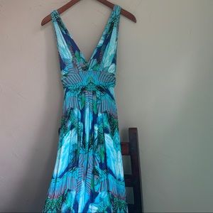 Tart Collection turquoise floral maxi dress